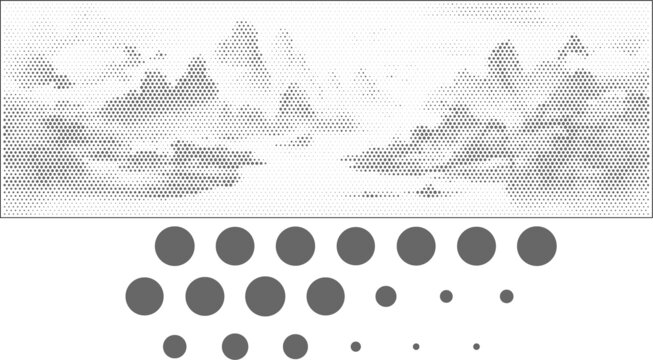 禅意山水画冲孔幕墙