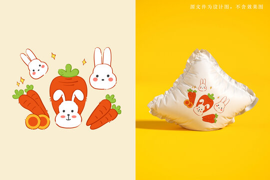 卡通胡萝卜印花