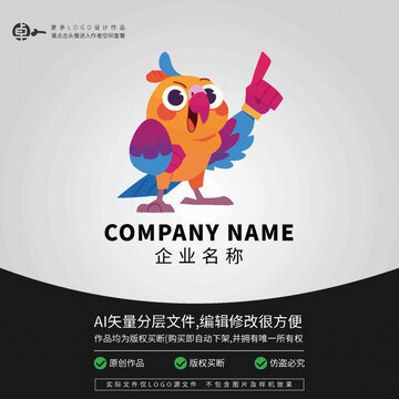 小鸟卡通动物LOGO