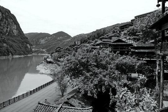 水墨龚滩古镇