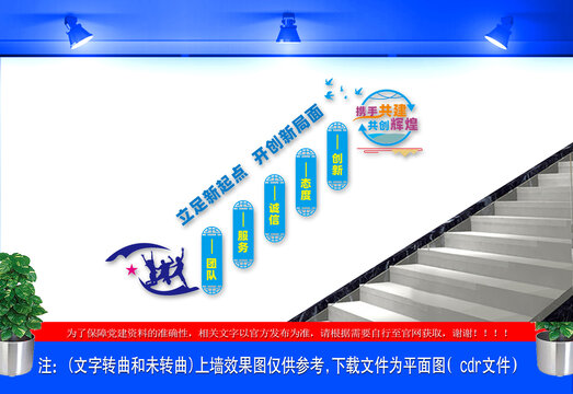 企业楼梯文化墙