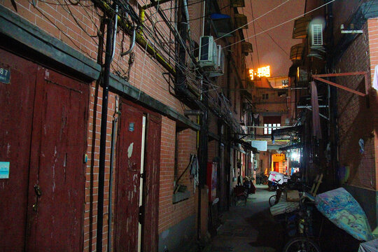上海老弄堂夜景