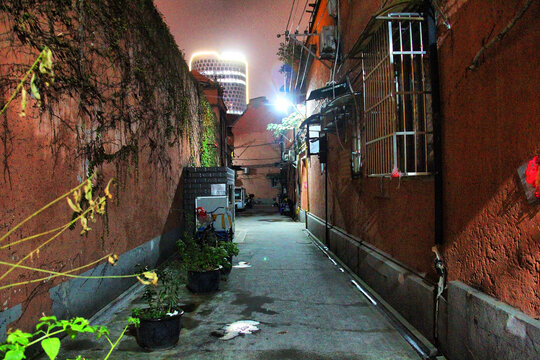 上海老弄堂夜景