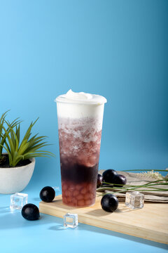 葡萄珍珠奶茶