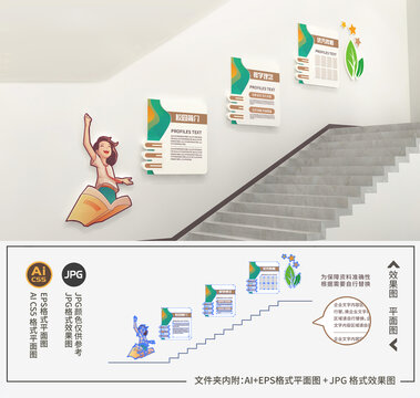 学校楼梯文化墙