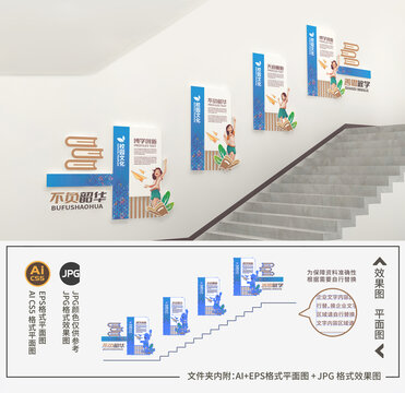 校园楼梯文化墙
