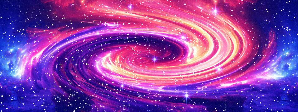 长幅绚丽星空