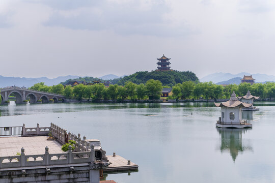 横店圆明园春苑亭台楼阁
