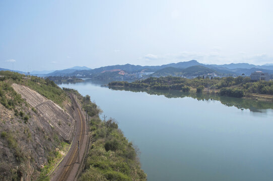 闽江河流风景