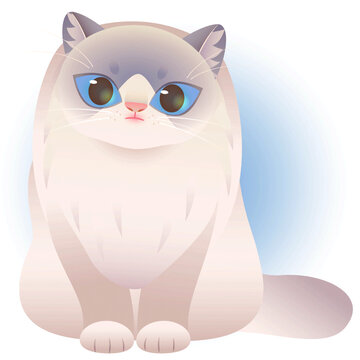 卡通可爱猫咪矢量插画