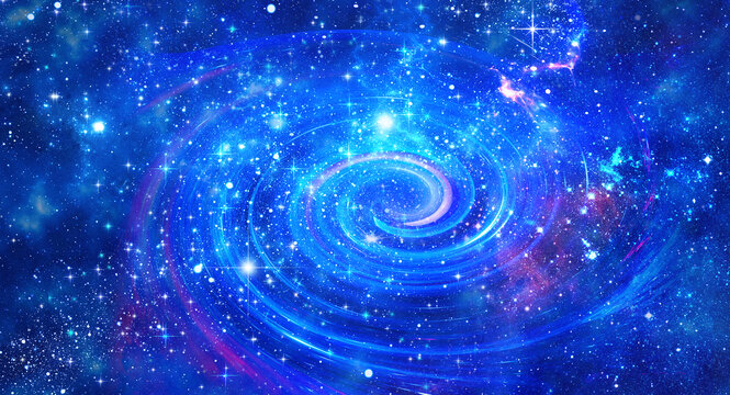 蓝色璀璨星空