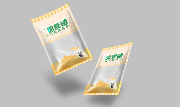 食品包装袋装零食样机效果图