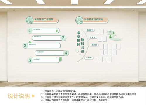 工作职责组织架构文化墙设计