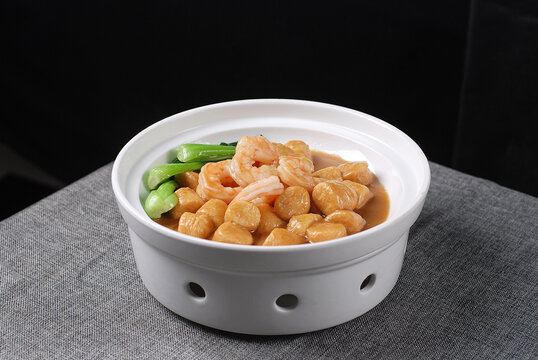 虾仁烧日本豆腐