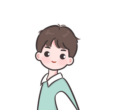 手绘可爱男生头像