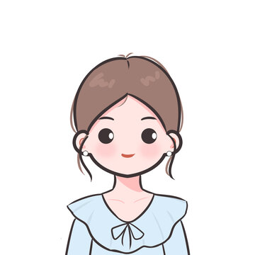 手绘可爱女生头像