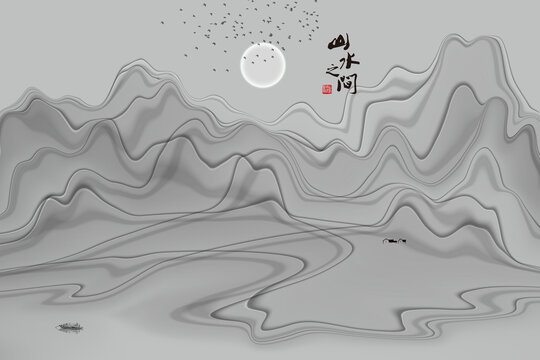 水墨画抽象画