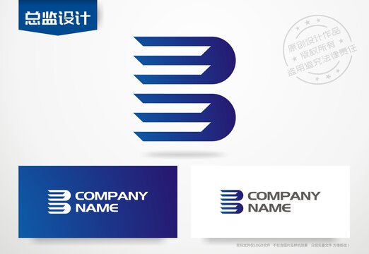 B字母logo标志