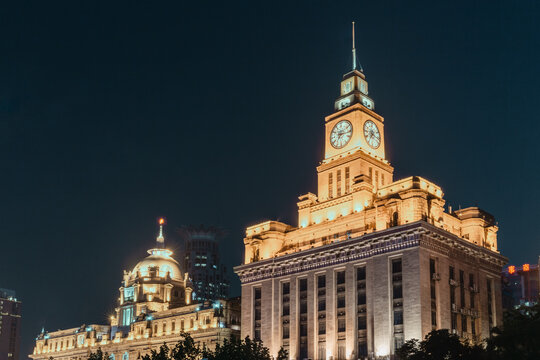 上海海关大楼夜景