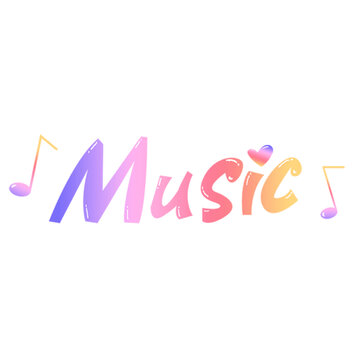 音乐彩色渐变英文字动态图片