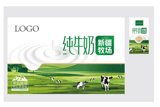 新疆纯牛奶包装设计