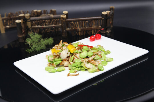 扇贝豆瓣爆白玉菇