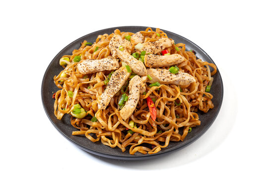 黑椒鸡柳焖面