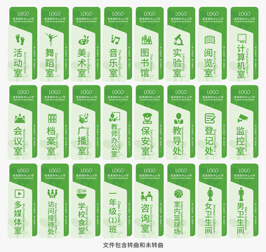 中小学科室牌竖版图片