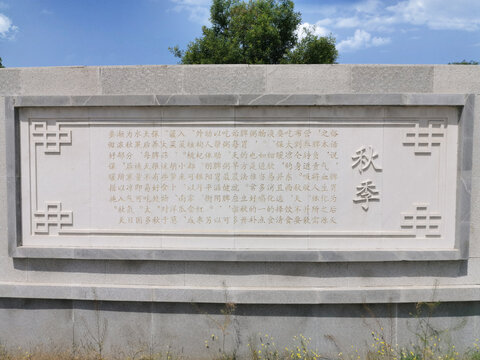 秋季中药雕塑壁画