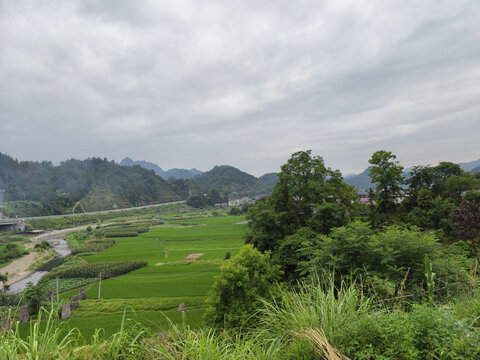 山村田园风光