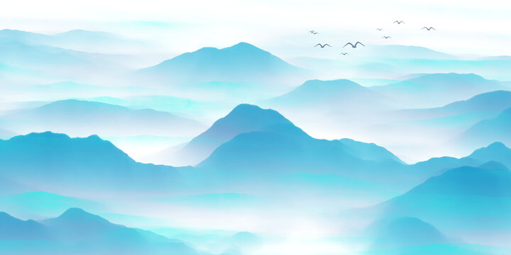 水墨山水画