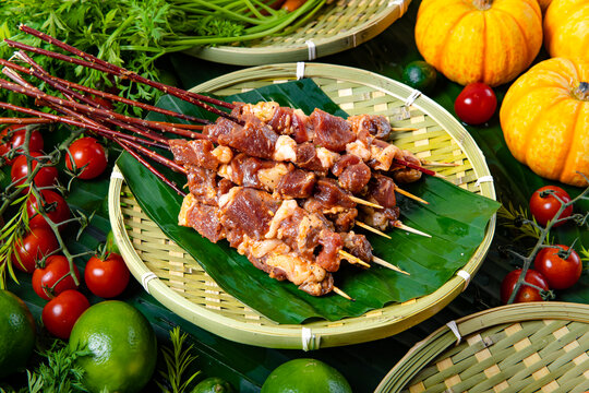麻辣牛肉烤串