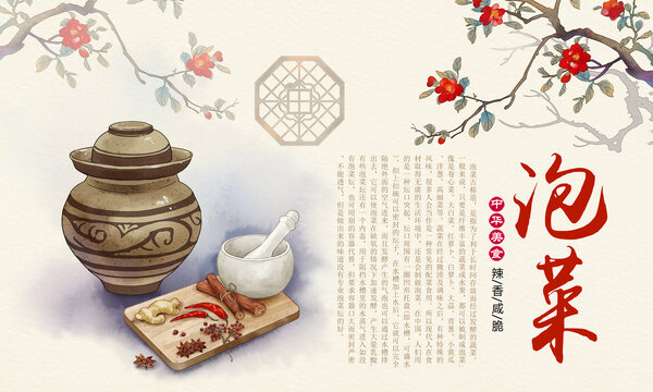 泡菜插画