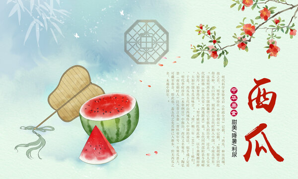 西瓜插画