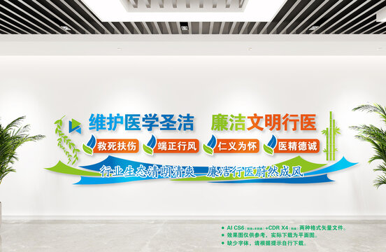 廉洁行医文化墙