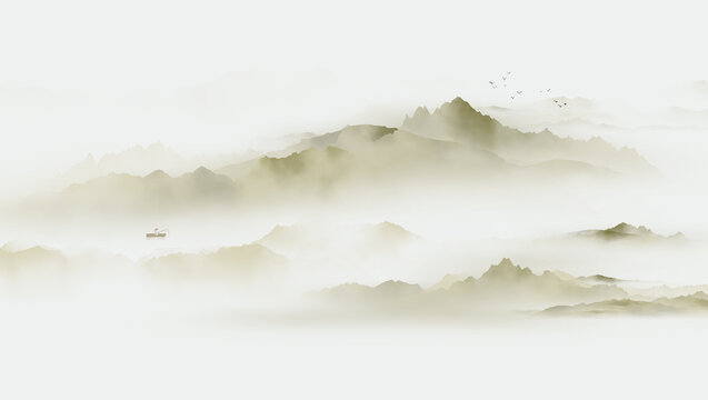 禅意水墨山水
