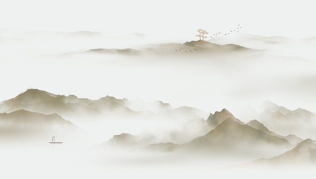 新中式水墨山水