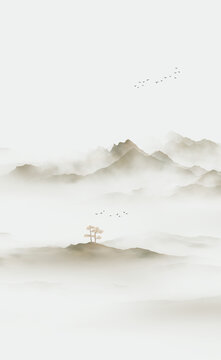 禅意水墨山水