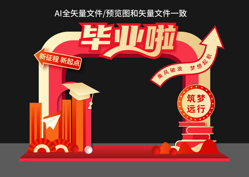 我们毕业啦拱门