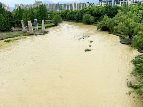 河水暴涨