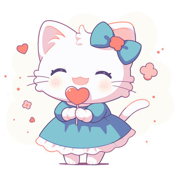 棒棒糖小猫
