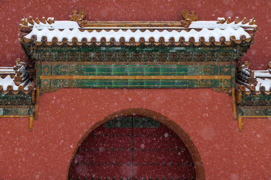 雪中故宫紫禁城