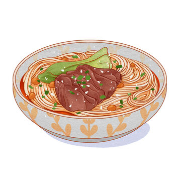 中国传统美食湘菜牛肉粉