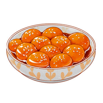中国传统美食湘菜糖油粑粑