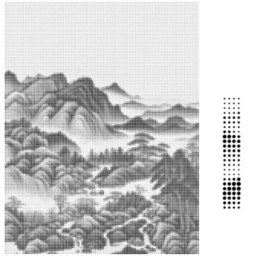新中式山水圆点激光镂空