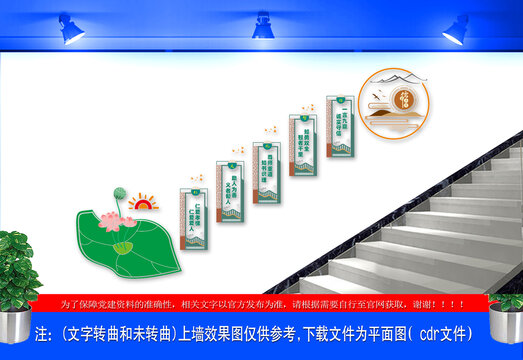 儒家五常楼梯文化墙