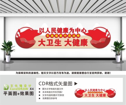 以人民健康为中心文化墙
