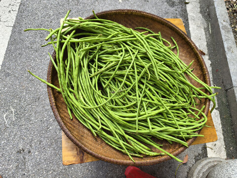 一簸箕长豆角