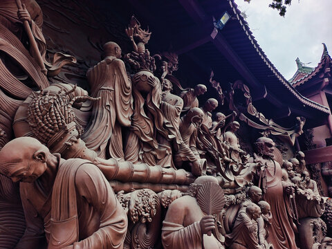 四川绵阳圣水寺佛雕