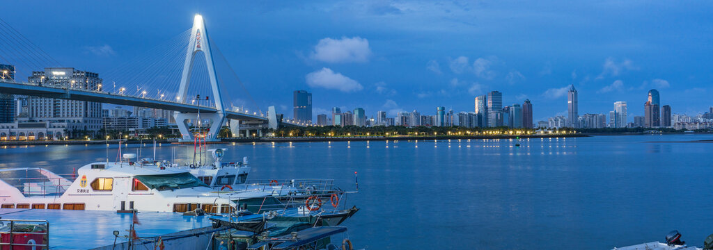 海口湾全景图